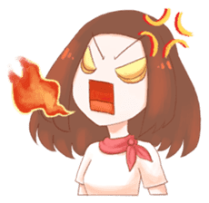 Chompu, Close eye and gentle smile sticker #7438674