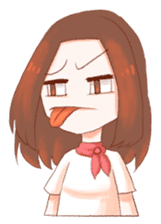 Chompu, Close eye and gentle smile sticker #7438675