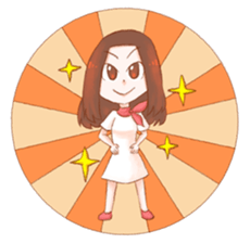 Chompu, Close eye and gentle smile sticker #7438676