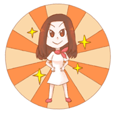 Chompu, Close eye and gentle smile sticker #7438676