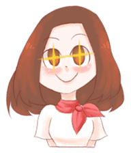 Chompu, Close eye and gentle smile sticker #7438677