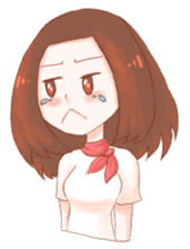 Chompu, Close eye and gentle smile sticker #7438679