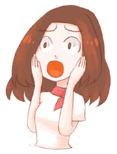 Chompu, Close eye and gentle smile sticker #7438680