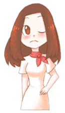 Chompu, Close eye and gentle smile sticker #7438681