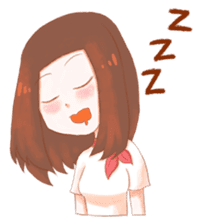 Chompu, Close eye and gentle smile sticker #7438682