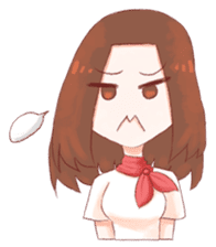 Chompu, Close eye and gentle smile sticker #7438684