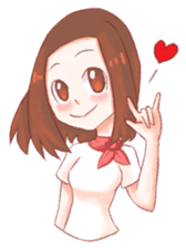 Chompu, Close eye and gentle smile sticker #7438687