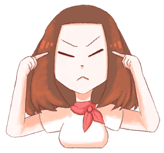 Chompu, Close eye and gentle smile sticker #7438688