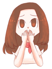 Chompu, Close eye and gentle smile sticker #7438689