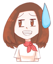 Chompu, Close eye and gentle smile sticker #7438690