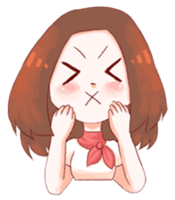 Chompu, Close eye and gentle smile sticker #7438691