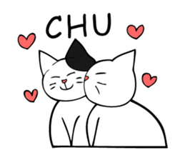 Fall in love cats sticker #7438693