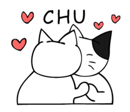 Fall in love cats sticker #7438694