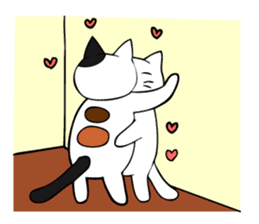 Fall in love cats sticker #7438695