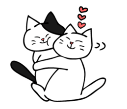 Fall in love cats sticker #7438696