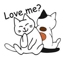 Fall in love cats sticker #7438698