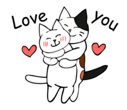 Fall in love cats sticker #7438699