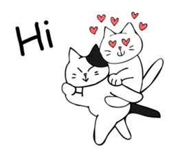 Fall in love cats sticker #7438703