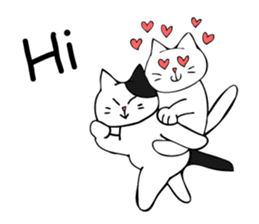 Fall in love cats sticker #7438703