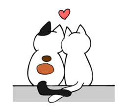 Fall in love cats sticker #7438719
