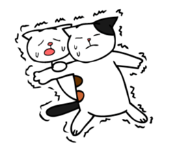Fall in love cats sticker #7438724