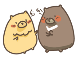 egg egg bear sticker #7438884