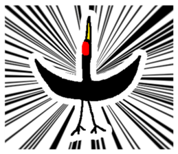 monologue of a crane sticker #7439747