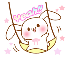 Moonlit night Child rabbit. Glitter! sticker #7440074