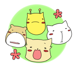 Glutinous rice cake animals sticker #7440171
