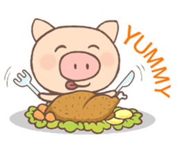 Dumpling Pig (English) sticker #7440365