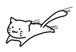 The white cat lives languidly sticker #7441223
