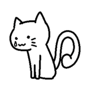 The white cat lives languidly sticker #7441228