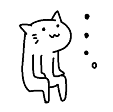 The white cat lives languidly sticker #7441237