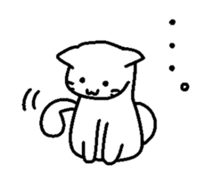 The white cat lives languidly sticker #7441240