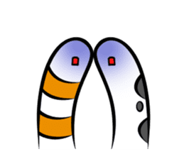 Twin conger eel sticker #7441602