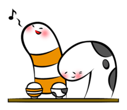 Twin conger eel sticker #7441603