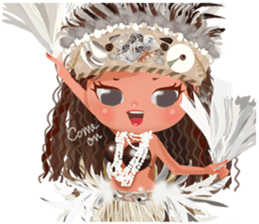 CHOU CHOU [Hula and Tahitian dance]EX sticker #7443499
