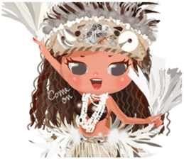 CHOU CHOU [Hula and Tahitian dance]EX sticker #7443499