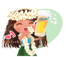 CHOU CHOU [Hula and Tahitian dance]EX sticker #7443524