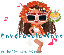 CHOU CHOU [Hula and Tahitian dance]EX sticker #7443526