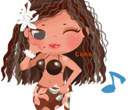 CHOU CHOU [Hula and Tahitian dance]EX sticker #7443527