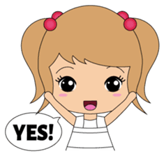 Miki and her cat sticker #7444094