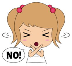 Miki and her cat sticker #7444095