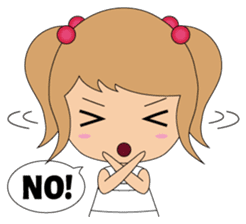 Miki and her cat sticker #7444095