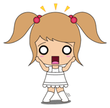 Miki and her cat sticker #7444096