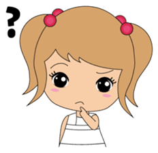 Miki and her cat sticker #7444098