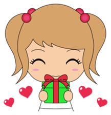 Miki and her cat sticker #7444100