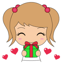 Miki and her cat sticker #7444100