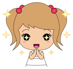 Miki and her cat sticker #7444101