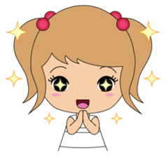 Miki and her cat sticker #7444101